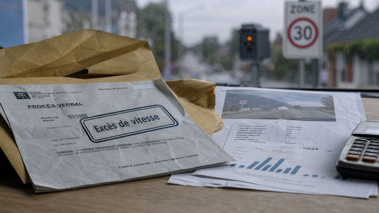 Amende belge pour excès de vitesse : procès-verbal belge et barèmes
