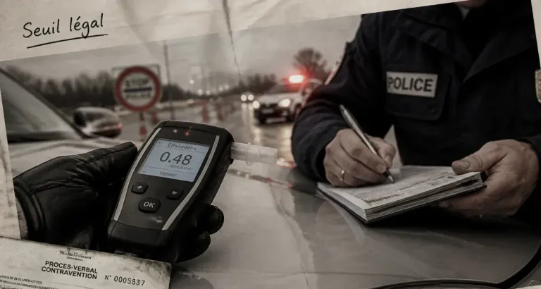 Contrôle d’alcoolémie : seuils, procédures et recours pour protéger votre permis Controle d'alcoolémie : éthylomètre et agent sur route