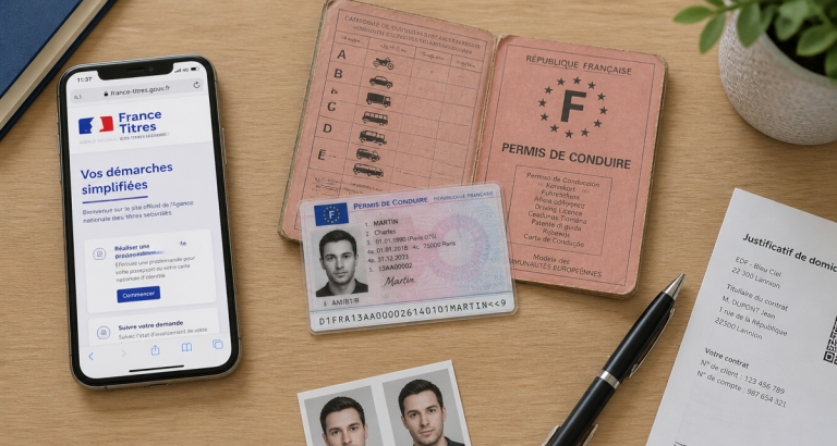 Nouveau permis de conduire : format, validité de 15 ans et démarches de remplacement format nouveau permis carte bancaire et ancien permis rose