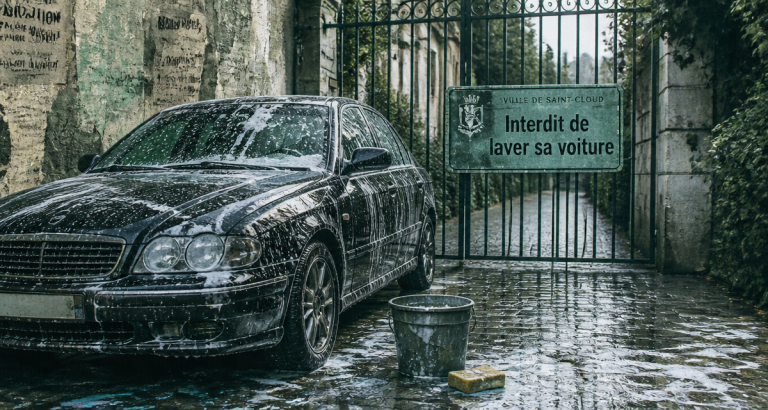 Laver sa voiture chez soi : pourquoi c’est interdit et comment éviter 450 € d’amende interdiction de laver sa voiture chez soi panneau