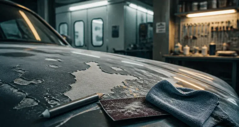 Peinture écaillée voiture, vernis qui s’écaille et corrosion