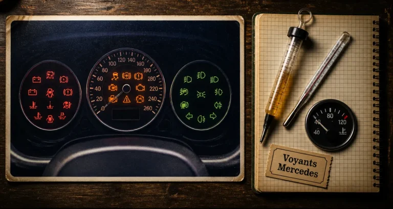 Voyants Mercedes : 3 couleurs pour identifier l’urgence et protéger votre moteur Signification des voyants tableau de bord Mercedes : rouge orange vert