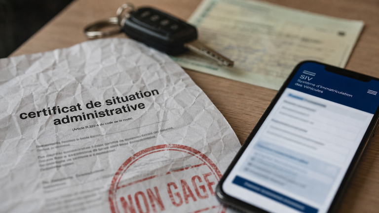 Voiture gagée avant la vente : certificat, OTCI et levée de gage Comment savoir si ma voiture est gagée : certificat non gage