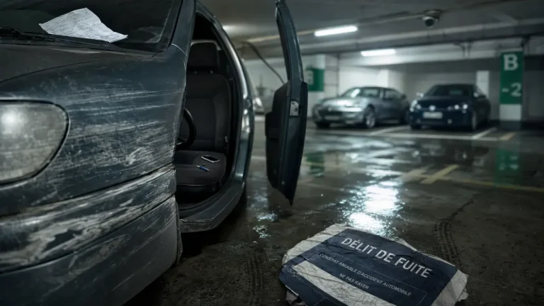 Délit de fuite après avoir accroché une voiture en stationnement : sanctions, assurance et régularisation J’ai accroché une voiture en stationnement et je suis parti : délit de fuite et sanctions