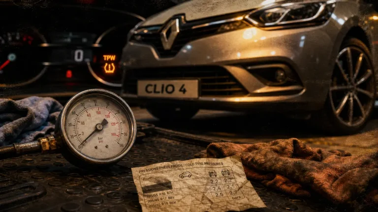Set TPW sur Clio 4 : comprendre l’alerte et la réinitialiser en 3 à 5 secondes Set tpw clio 4 : voyant TPW orange sur Clio 4 et capot au garage