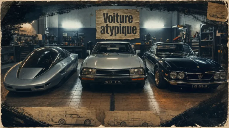 Voiture atypique : design, oubli ou innovation, ce qui la rend vraiment différente Voiture atypique en atelier : voitures au design futuriste et coupé italienne