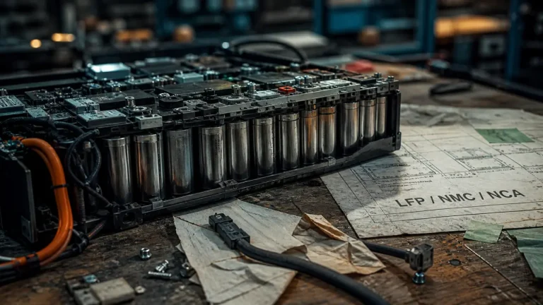 Batterie véhicule électrique LFP NMC NCA : comparaison