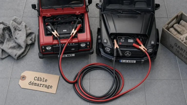 Choisir un câble pour démarrage voiture, c’est vérifier l’ampérage, la section et les pinces cable pour demarrage voiture, pinces de batterie et ampérage