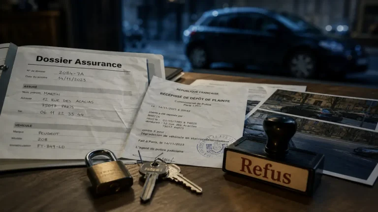Vol de voiture : assurance refuse de rembourser, preuves et dossier refus