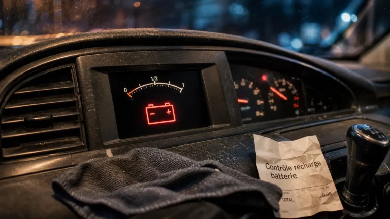 Voyant batterie qui clignote sur tableau de bord voiture