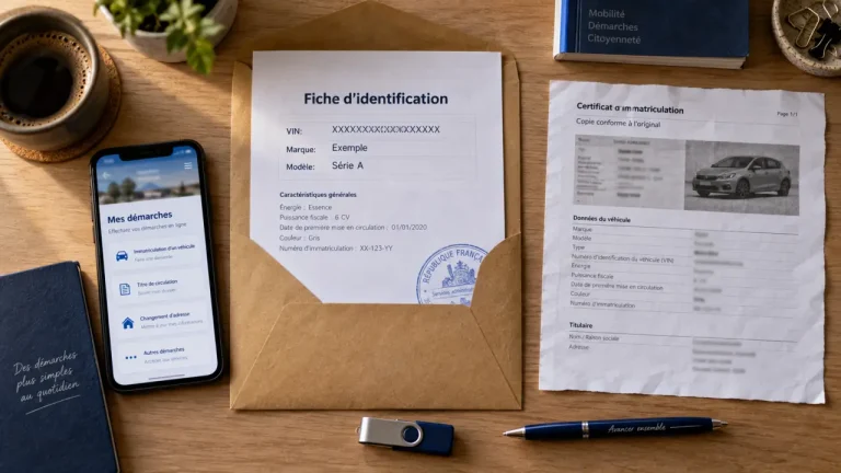 Fiche d’identification du véhicule : une démarche gratuite, mais sans droit de circuler fiche d identification d un vehicule : document ANTS, VIN, marque, modèle