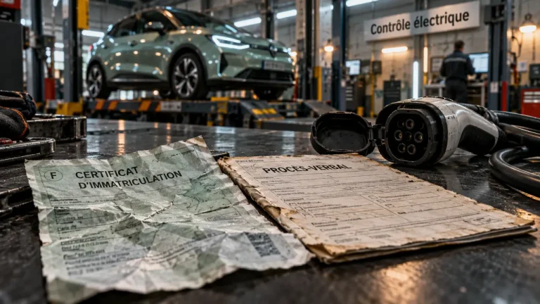 Contrôle technique voiture électrique : 11 points spécifiques, mais aucun bilan d’autonomie controle technique voiture electrique : certificat et câble de recharge