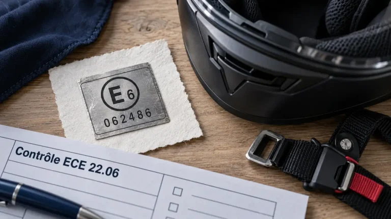 Homologation casque moto : marquages ECE à vérifier